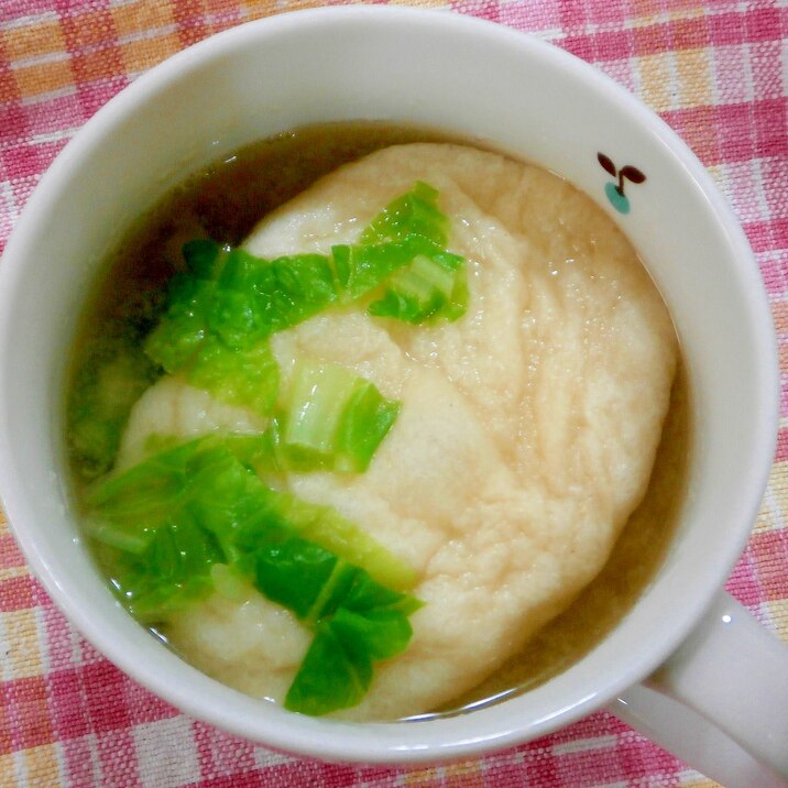 大きな麩の味噌汁